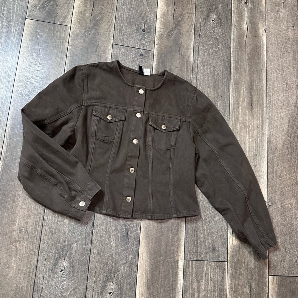 H&M Brown Button Down Jacket - image 1